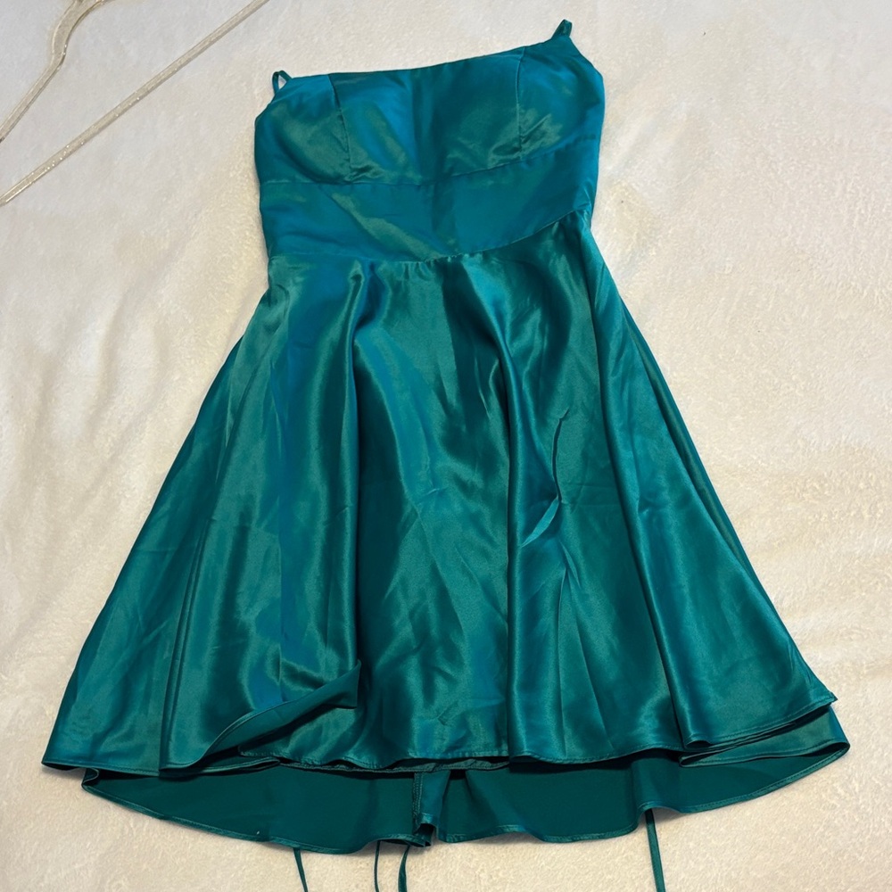B Darlin Turquoise Strapless Dress